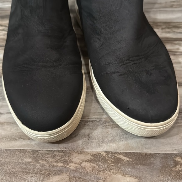 STEVEN by Steve Madden Women’s Canares Sneakers black suede open ankle 9.5 M - Picture 4 of 8